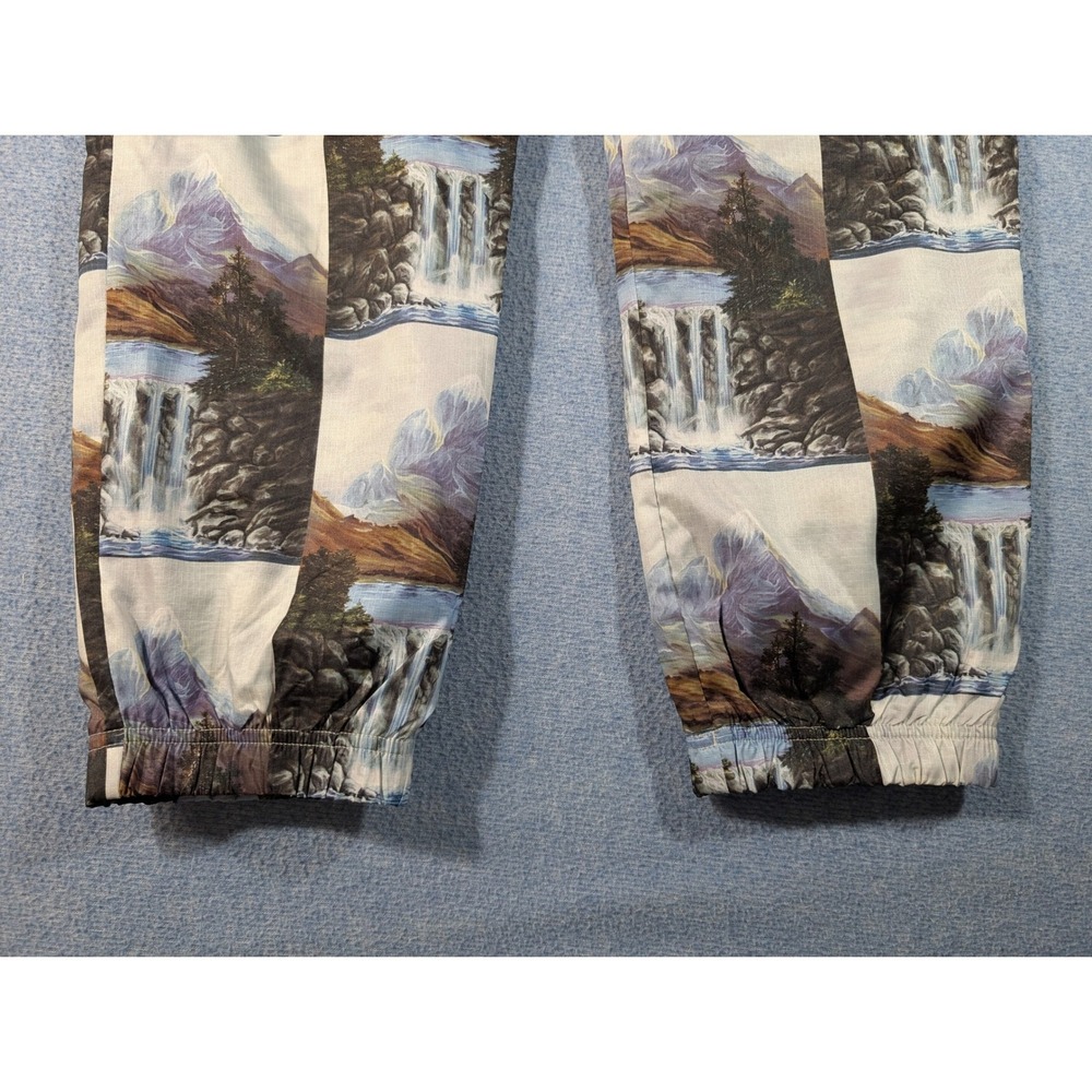Adidas Primegreen Waterfall Mountain Print Track Pants Mens Small Joggers Blue - Picture 2 of 10